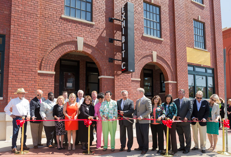 Governor Anoatubby cuts Ribbon on Exhibit C in Oklahoma City’s Bricktown